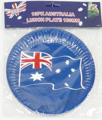 Aussie Flag Paper Plates - 10 Count