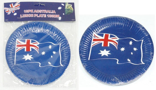 Aussie Flag Paper Plates - 10 Count