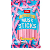 Coles Musk STICKS in Bag 320g