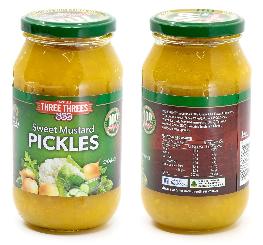 Three Threes  333's  Sweet Mustard Pickles 520g