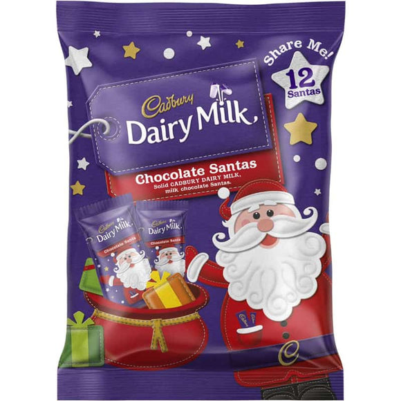 Cadbury Dairy Milk 12 CHOCOLATE SANTAS Share Pack 144g