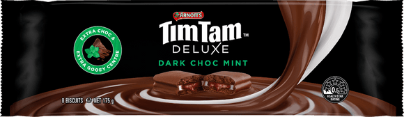 Arnotts Tim Tam Deluxe DARK CHOCOLATE MINT MINT 175g - Aussie Food Express